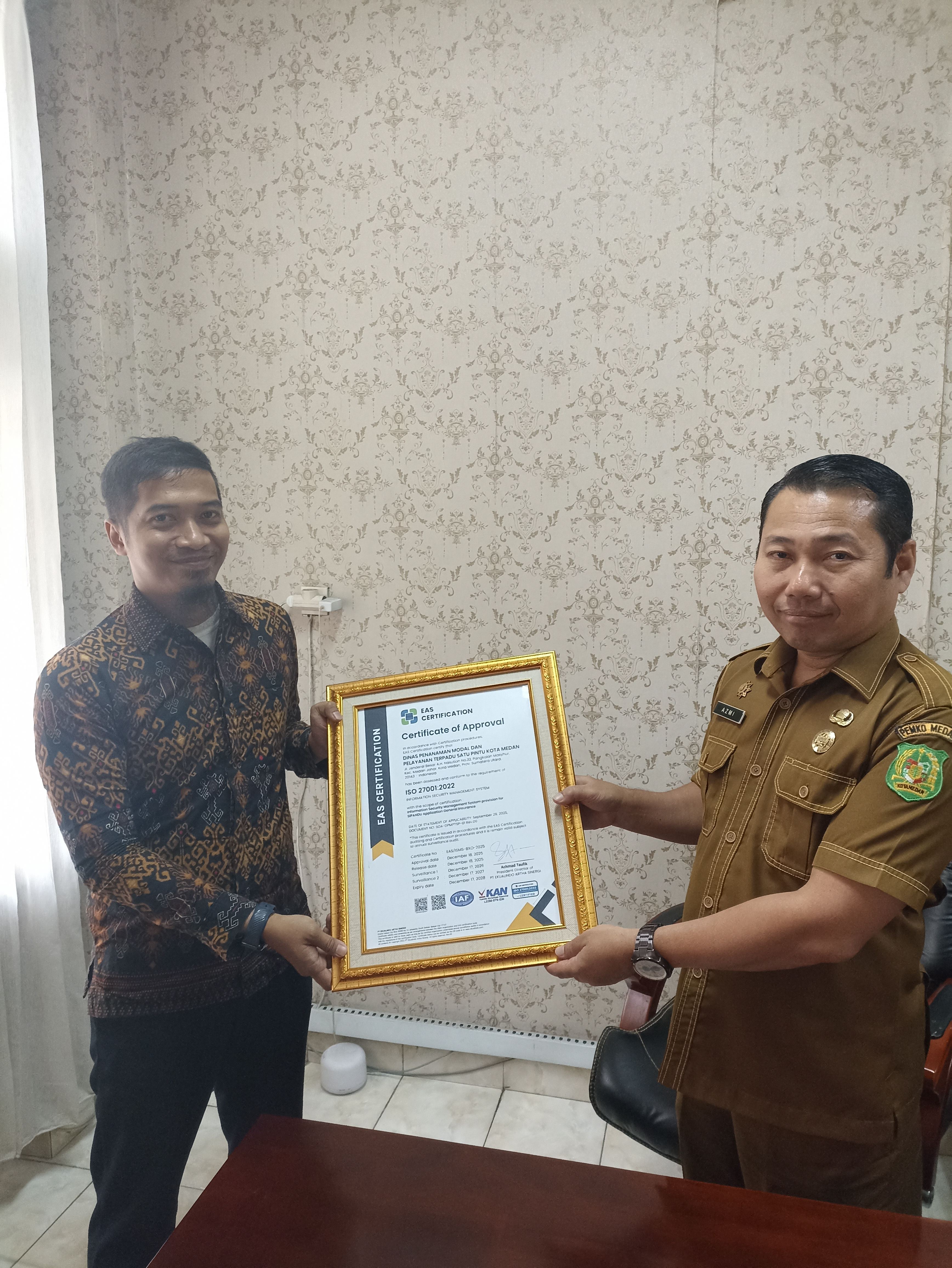 (DPMPTSP Kota Medan) Konsultasi Pendampingan, Implementasi dan Sertifikasi ISO/IEC 27001:2022